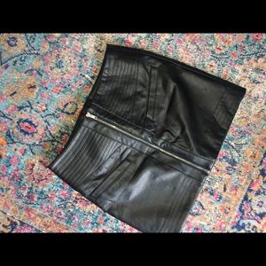 B.B. Dakota Faux Leather Mini Skirt with Zip Front